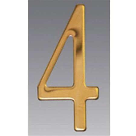 MAILBOX ACCESSORIES Mailbox Accessories BR2-4 Brass Address Numbers Size - 2  Number - 4-Brass BR2-4